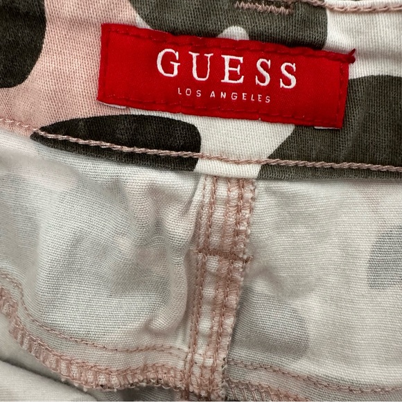 Guess Pink Green Camouflage Mini Skirt - Picture 4 of 8
